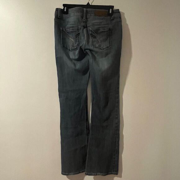 C Pink Celebrity Pink Wide Leg Stretch Jeans Size 7 Dark Wash - Picture 6 of 9